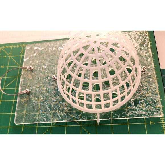 Clear Acrylic Wall Planter With White Basket For Orchids & Ferns - Picture 8 of 8